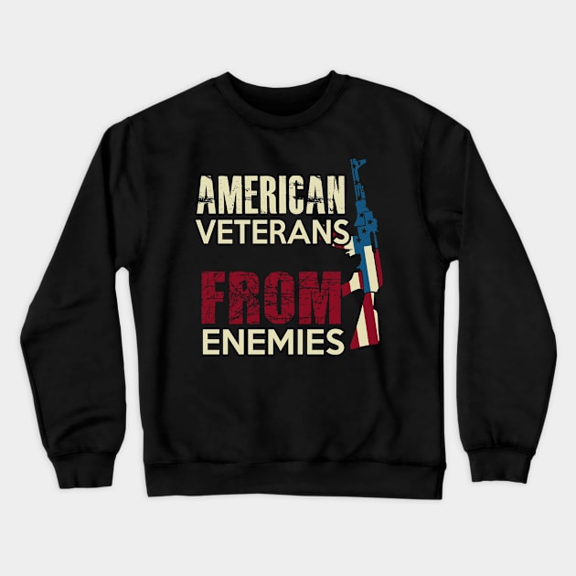 USA Veteran Crewneck Sweatshirt by Dojaja